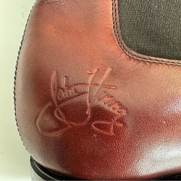 JOHN FLUEVOG MEN FJORDS LYNGENFJORD POINTED-TOE CHELSEA BOOTS In Brown Size:11.5 - Picture 15 of 16